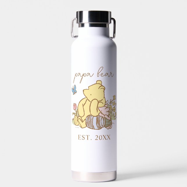 Bouteille D'eau Classic Winnie l'Ooh | Papa Bear - Nouveau père (Avant)
