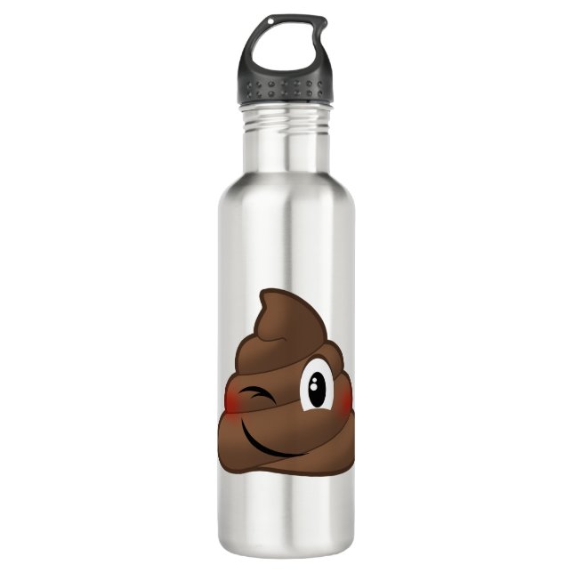 Bouteille D'eau Cligner de l'oeil la dunette Emoji (Devant)