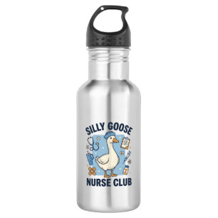 Bouteille D'eau Club de l'infirmière oie idiote Création vectoriel