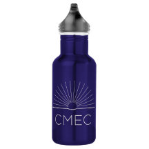 Bouteille d'eau CMEC - 18 oz, bleu avec logo blanc