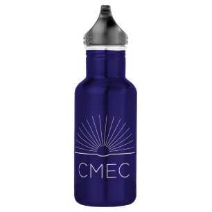 Bouteille d'eau CMEC - 18 oz, bleu avec logo blanc