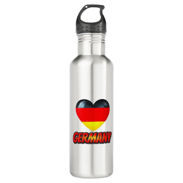 Bouteille D'eau Coeur Allemagne (Devant)