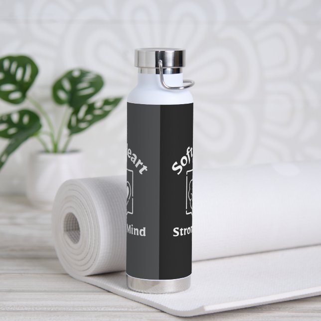 Bouteille D'eau Coeur doux, esprit fort - Résistance émotionnelle (Yoga)