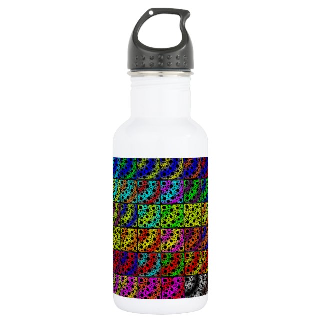Bouteille D'eau Collection de points de bulles spatiales (Devant)