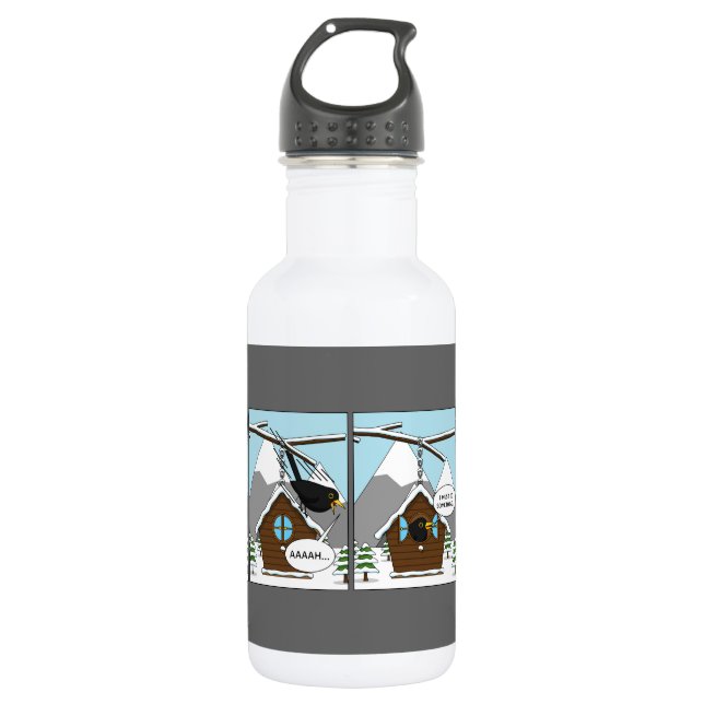 Bouteille D'eau Comique de sécurité d'abord (Devant)