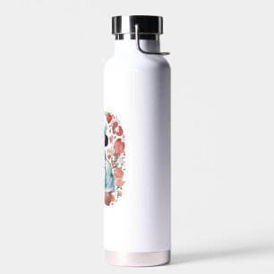 Bouteille D'eau Compassionate Nurse – Elegant Floral Art Illustrat