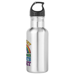 Bouteille D'eau Conception de chemise arc-en-ciel de fierté vintag