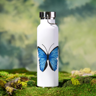 Bouteille D'eau Conception de papillon bleu personnalisable