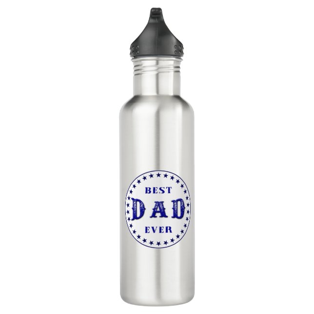 Bouteille D'eau Conception du logo du meilleur DAD Jamais Badge (Droite)