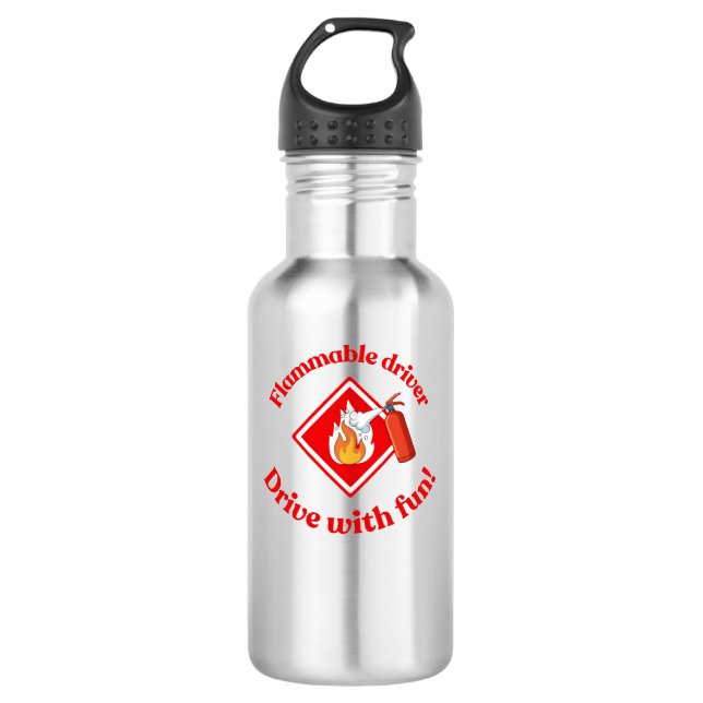 Bouteille D'eau Conducteur Inflammable Cadeau pour Camionneur | Dr (Devant)