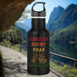 Bouteille D'eau Conquérir chaque sommet Mantra de randonnée