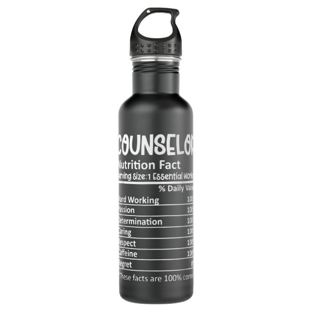 Bouteille D'eau Conseillère et orientation en matière de counselin (Devant)