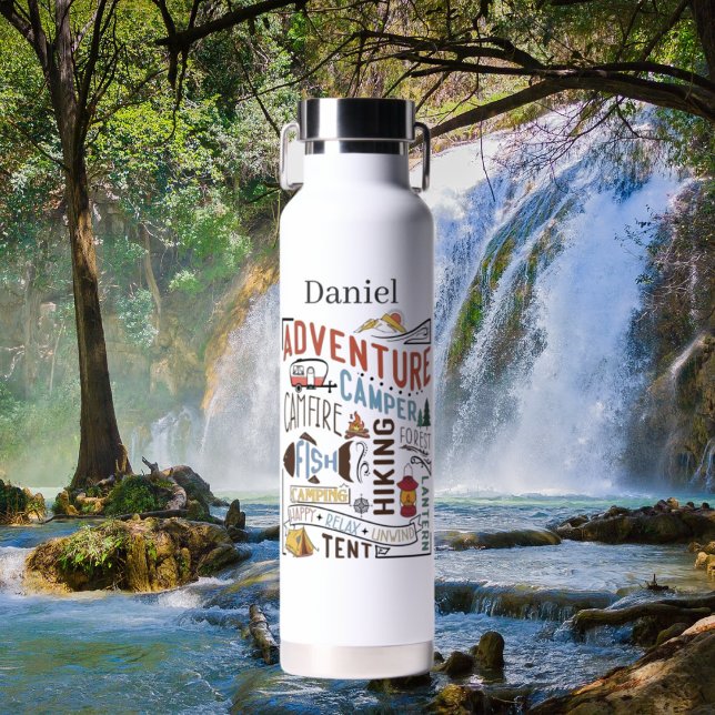 Bouteille D'eau cool camping ajouter nom (Créateur téléchargé)