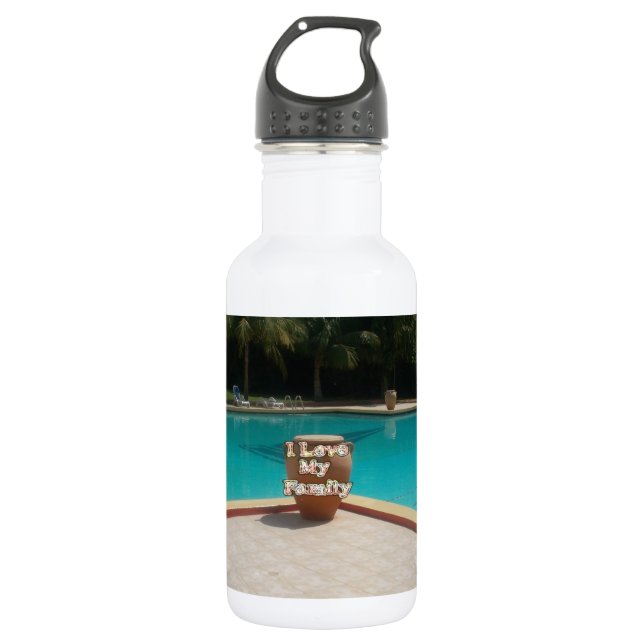 Bouteille D'eau Cool Hakuna Matata Pool Side I love My Family.jpg (Devant)