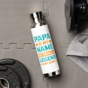 Bouteille D'eau Cool Papa Dad art des mots 