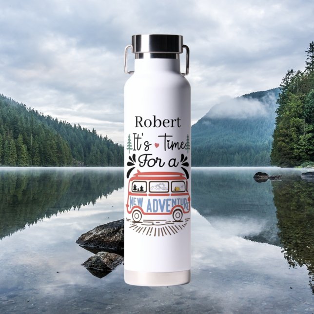 Bouteille D'eau cool time new adventure ajouter nom (Créateur téléchargé)