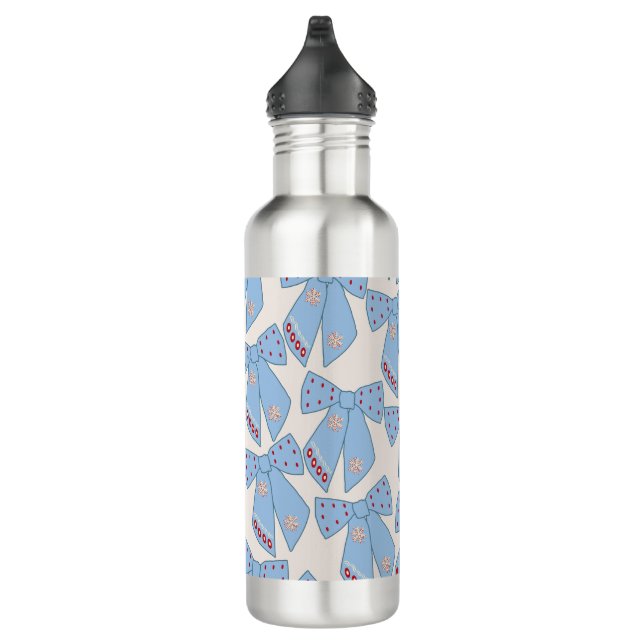Bouteille D'eau Coquette Bows Bleus (Droite)