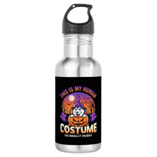Bouteille D'eau Costume Humain Husky Citrouille Halloween Fantômes