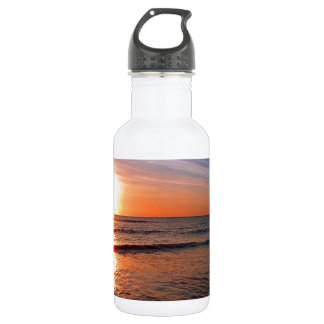 Bouteille D'eau Coucher De Soleil Sur L'Eau