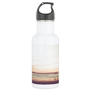 Bouteille D'eau Coucher du soleil à la plage d'océan, la