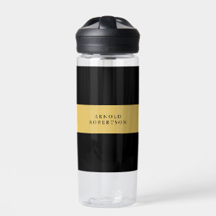 Bouteille D'eau Couleurs d'or noir professionnel minimaliste tenda