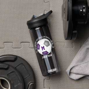Bouteille D'eau Couleurs du club scolaire violet gris