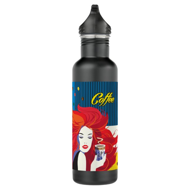 Bouteille D'eau Coupe de café belle mode femme POP-ART tendance (Droite)