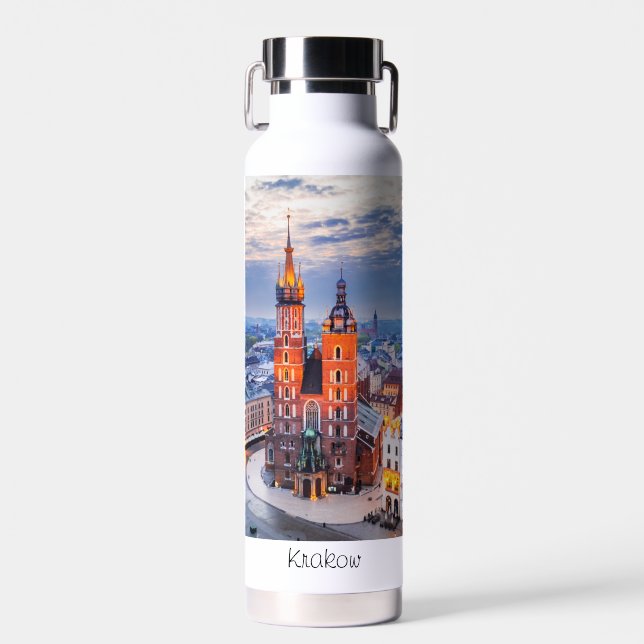 Bouteille D'eau Cracovie nuit en Pologne (Avant)