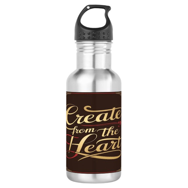 Bouteille d'eau Create From The Heart (Devant)