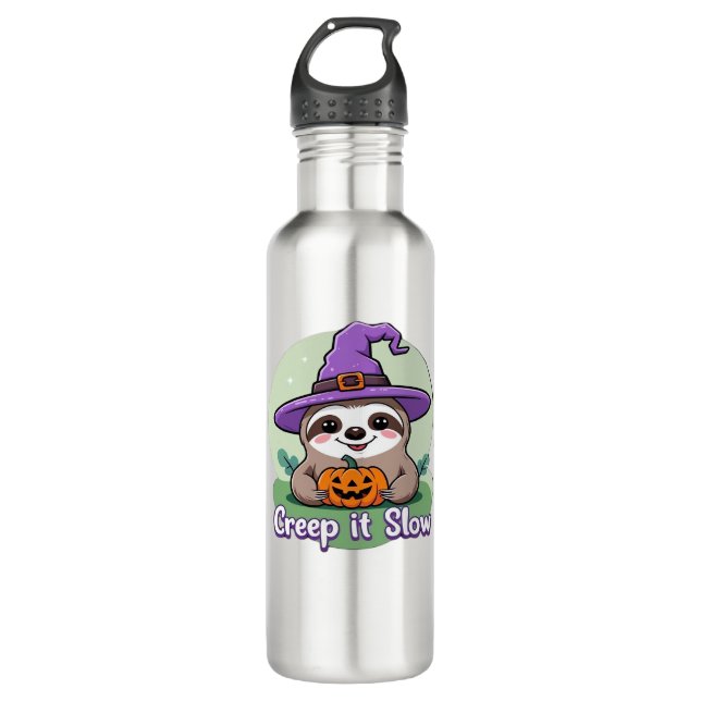Bouteille D'eau Creep It Slow - Jolie chemise Halloween avec Pu (Devant)