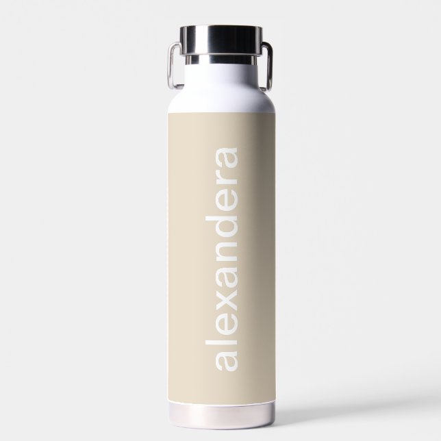 Bouteille D'eau Crème Beige Personnalisée Et Fille (Avant)