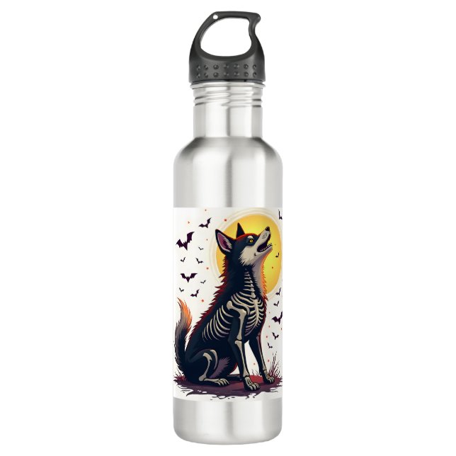 Bouteille D'eau Cri Skeleton Shiba (Devant)