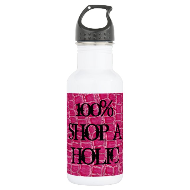Bouteille D'eau Crocodile rose chaud Peau de crocodile 32. oz. (Devant)