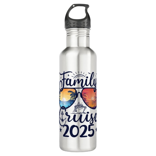 Bouteille D'eau Croisière en famille 2025 Vacances estivales Famil (Devant)