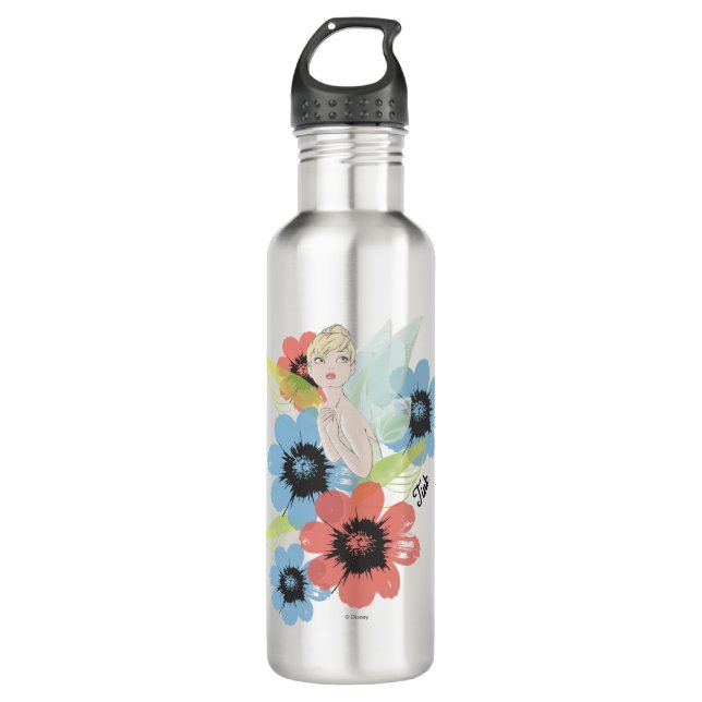 Bouteille D'eau Croquis Bell Tinker Avec Fleurs Cosmos (Devant)