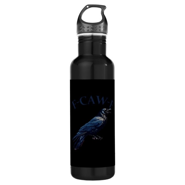 Bouteille D'eau Crow, F-Caw-F Funny Bird Creative Casual (Devant)