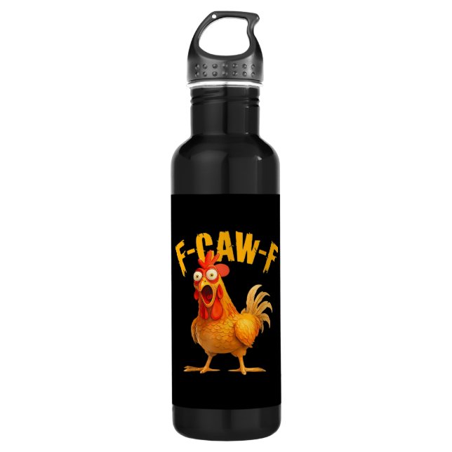 Bouteille D'eau Crow Humor F-Caw-F Gothic Funny Retro Cool (Devant)