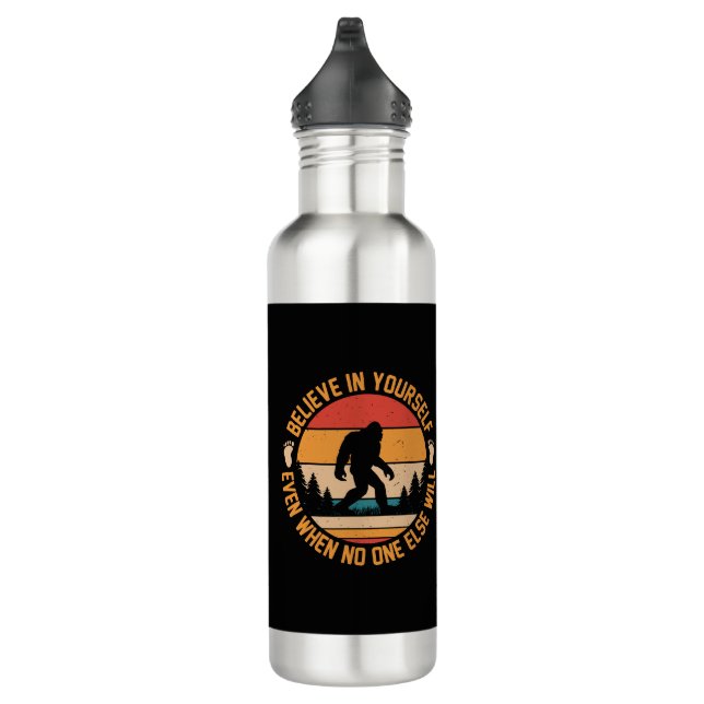 Bouteille D'eau Croyez En Vous-Même Bigfoot Noir (Droite)