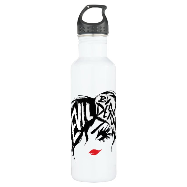 Bouteille D'eau Cruella| Le Mal Par Le Design Brush Stroke Peintur (Devant)