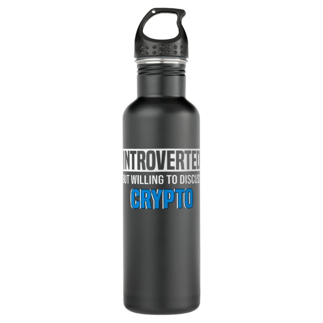 Bouteille D'eau Crypto Devise Crypto Trader Miner Crypto Dire (Devant)