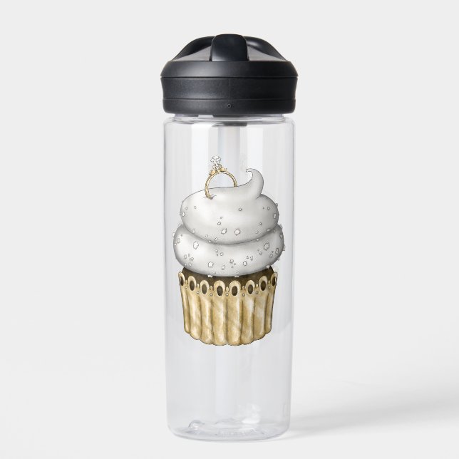 Bouteille D'eau Cupcake Fiançailles doux (Extérieur)