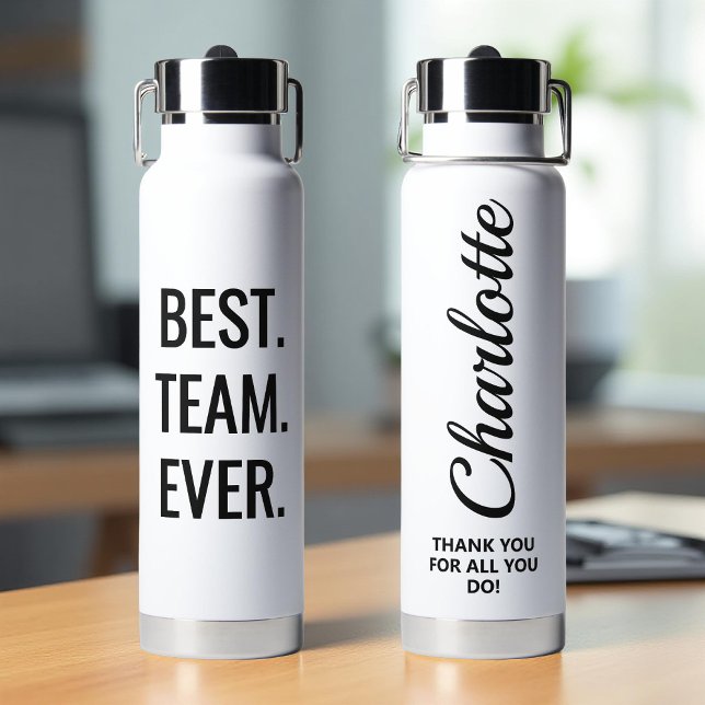 Bouteille D'eau Custom Best Team Ever Personalized Appreciation (Créateur téléchargé)