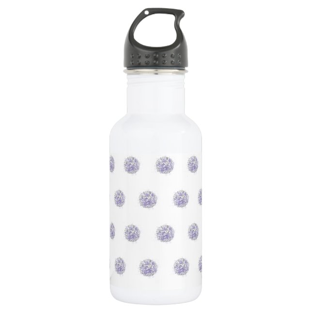 Bouteille D'eau Cute Chic Motif Lavande Polka Point (Devant)