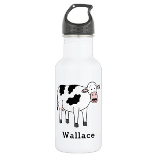 Bouteille D'eau Cute Cow Personnalisé Nom Personnalisé Retour À L'