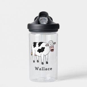 Bouteille D'eau Cute Cow Personnalisé Nom Personnalisé Retour À L'