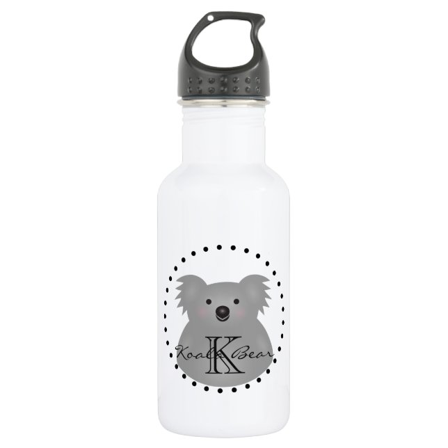 Bouteille D'eau Cute Cudely Australia Baby Koala Oear Monogramme (Devant)