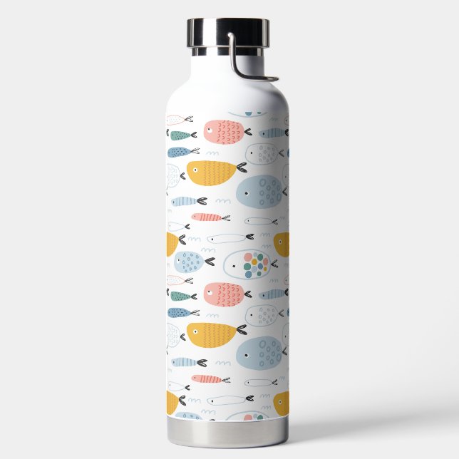 Bouteille D'eau Cute Doodle École de Motif de poisson (Droite)