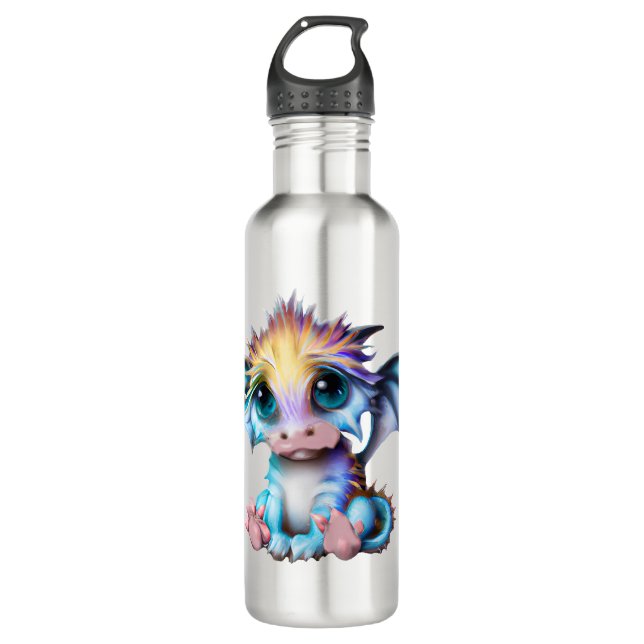 Bouteille D'eau Cute et adorable Kawaii Baby Dragon (Devant)