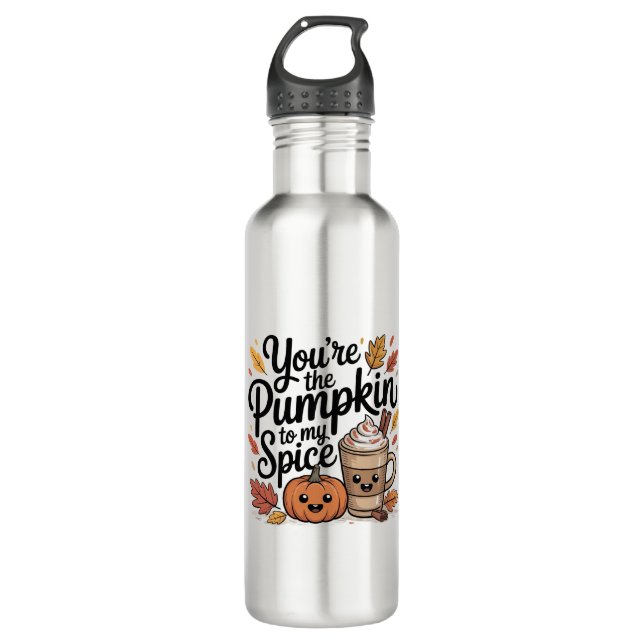 Bouteille D'eau Cute fall quote pumpkin spice season  (Devant)