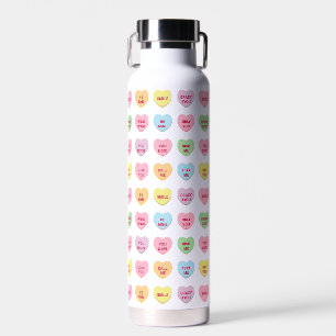 Bouteille D'eau Cute girly fun conversation personnalisée coeurs m